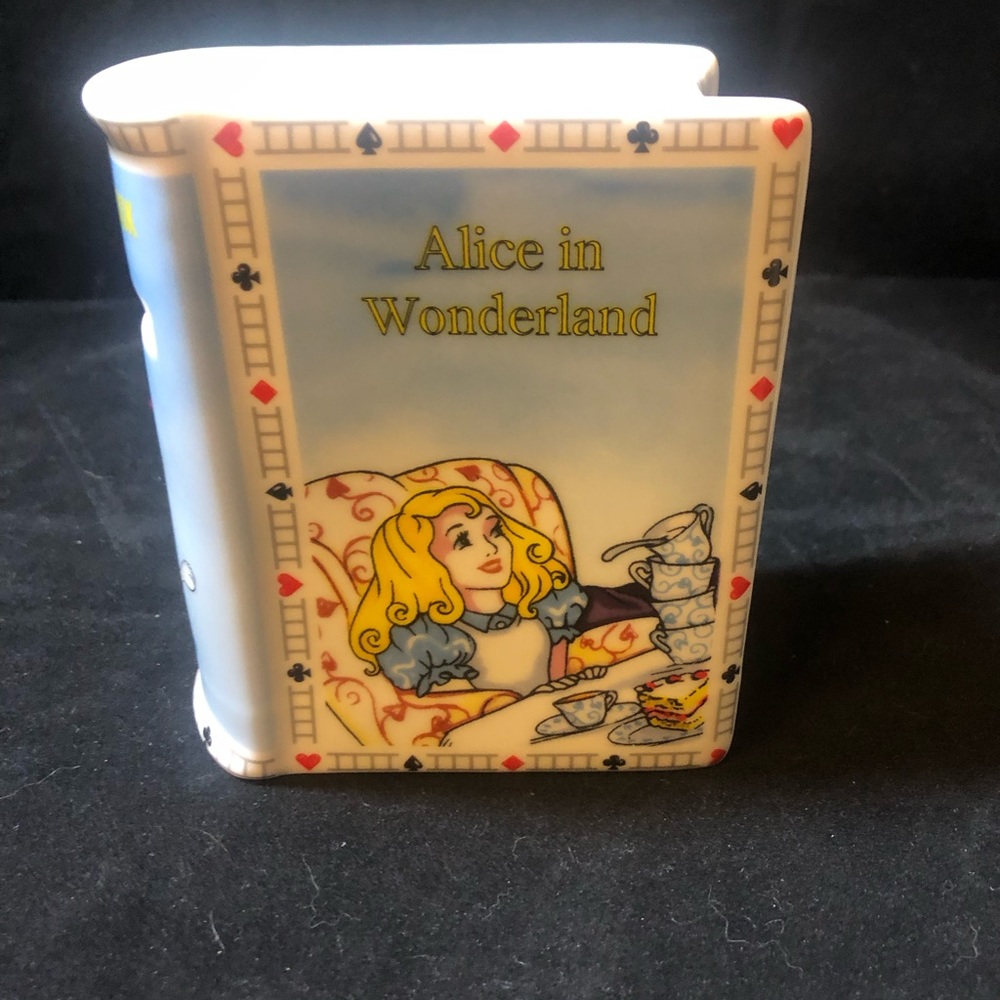 Alice in Wonderland Book Ceramic Bank